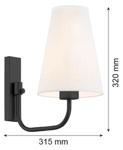 Argon 8376 - Nástěnná lampa SAFIANO 1xE27/15W/230V černá