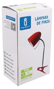 Aigostar - Stolní lampa s klipem 1xE27/11W/230V červená/chrom
