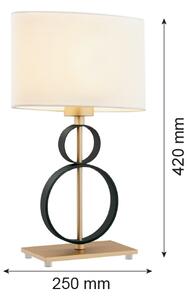 Argon 8373 - Stolní lampa PERSEO 1xE27/15W/230V 42 cm krémová/černá