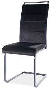 Židle H-441 Velvet, černý 117, kov černá matná