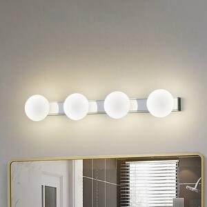 Koupelnové nástěnné svítidlo Lucande LED Myrra, chrom, sklo, 60 cm, IP44
