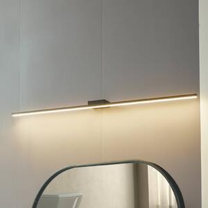 Lucande Zrcadlová lampa LED Kivana, černá, kov, 120 cm IP44, Černá, Koupelna, Hliník, Moderní