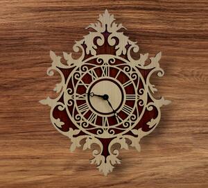 Dřevěné nástěnné hodiny - Vintage Spodní část hodin: Dub Lanýž, Horní část hodin: Dub Lanýž