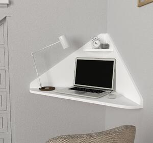 PETIT rohový PC stolek, bílá