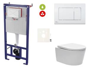 Cenově zvýhodněný závěsný WC set SAT do lehkých stěn / předstěnová montáž+ WC SAT Brevis SIKOSSBR20KECO