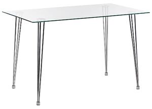 Jídelní stůl WINSTON Stříbrná 120 cm 70 cm Bezpečnostní sklo