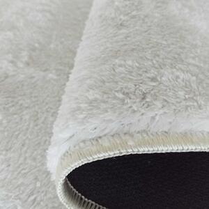 Krémový koberec s vyšším vlasem Šířka: 80 cm | Délka: 150 cm