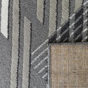 Designový koberec v šedé barvě s pruhy Šířka: 80 cm | Délka: 150 cm