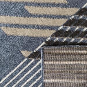 Designový koberec v modré barvě s pruhy Šířka: 60 cm | Délka: 100 cm