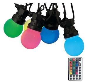 LED RGB Venkovní řetěz STRING 13 m 15xLED/0,5W/230V IP44