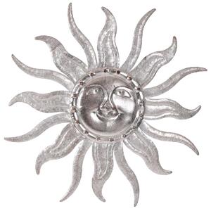 Slunce, kovová dekorace na zavěšení, barva stříbrná UM0820-SIL