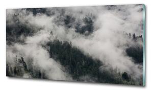 Foto obraz sklo tvrzené Mlha nad lesem osh-92103415