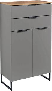 MIDI SKŘÍŇKA, šedá, barvy dubu, 60/106/32 cm home24 - Koupelnové série, Online Only