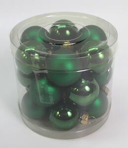 Ozdoby skleněné, barva zelená, pr3 cm, cena za 1 balení (18 ks) VAK121-3