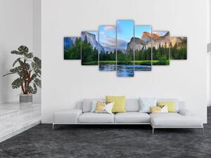 Obraz divoké horské krajiny (210x100 cm)