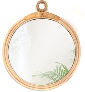Tutumi - Kulaté zrcadlo Boho - béžová - 40 cm