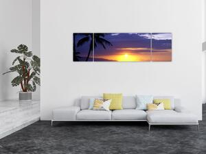 Obraz západu slunce nad mořem (170x50 cm)