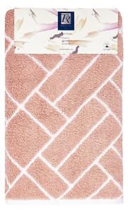 Vícebarevný froté ručník - růžová - 50 х 90 cm, 100% bavlna