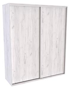 Šatní skříň FLEXI 2 s posuvnými dveřmi Varianta barvy: Bílá, Šířka: 220 cm, Výška: 220 cm