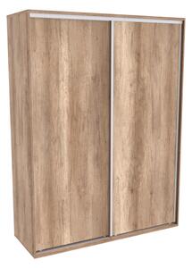 Šatní skříň FLEXI 2 s posuvnými dveřmi Varianta barvy: Dub kansas, Šířka: 180 cm, Výška: 220 cm