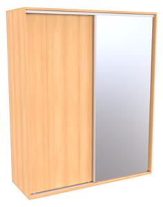 Šatní skříň FLEXI 2 se zrcadlem Varianta barvy: Buk, Šířka: 220 cm, Výška: 220 cm