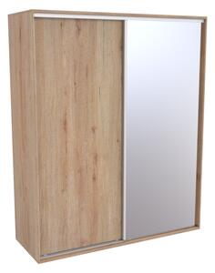 Šatní skříň FLEXI 2 se zrcadlem Varianta barvy: Buk, Šířka: 220 cm, Výška: 220 cm