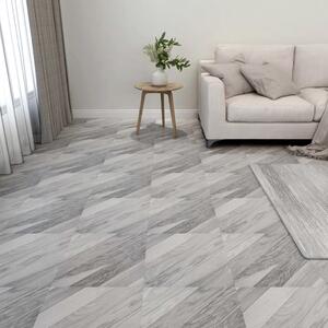 Samolepicí podlahové desky 55 ks PVC 5,11 m² šedé pruhované
