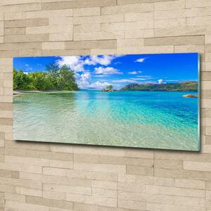 Fotoobraz na skle Pláž Seychely osh-93635847