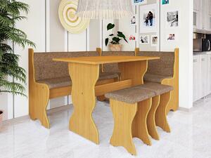 Kuchyňský sedací kout + stůl se stoličkami Samot, Barva: olše + alfa 80 Mirjan24 5902928267723