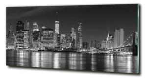 Foto obraz sklo tvrzené Manhattan noc osh-94054059