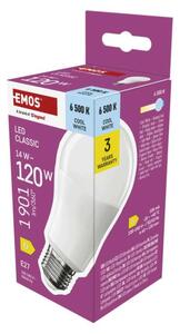 EMOS LED žárovka Classic A60 / E27 / 14 W (120 W) / 1901 lm / studená bílá 1525733128