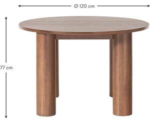 Kulatý jídelní stůl z dubového dřeva Ohana, Ø 120 cm