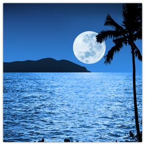 Obraz - Měsíc nad mořskou hladinou (30x30 cm)