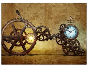 Obraz strojků historických hodin (70x50 cm)
