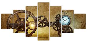 Obraz strojků historických hodin (210x100 cm)