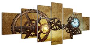 Obraz strojků historických hodin (210x100 cm)