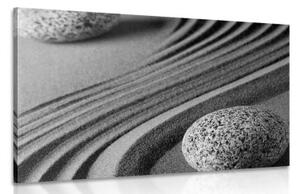 Obraz Jin a Jang kamínky v černobílém provedení - 120x80 cm