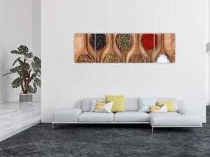 Obraz - Koření na lžících (170x50 cm)