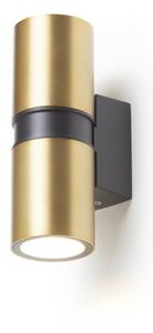 RED - DESIGN RENDL RENDL MANO nástěnná česaná mosaz/černá 230V GU10 2x8W IP54 R14127