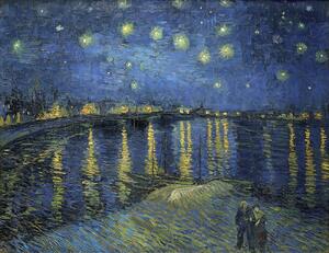 Vincent van Gogh - Obrazová reprodukce Hvězdná noc nad Rhônou, (40 x 30 cm)