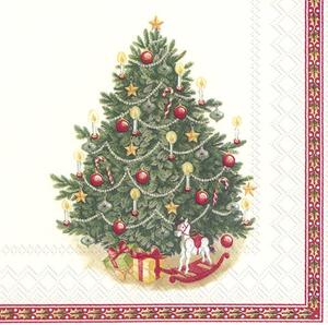 Dům Vánoc Vánoční papírové ubrousky Stromeček s dárky 20 ks