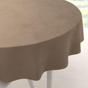Biante Sametový kulatý ubrus Velvet Premium SVP-034 Kávově hnědý Ø 100 cm