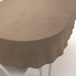 Biante Velký sametový oválný ubrus Velvet Premium SVP-034 Kávově hnědý 160x220 cm