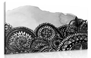 Obraz Mandala v černobílém provedení - 120x80 cm