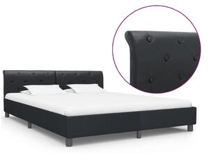 Rám postele černý umělá kůže 160 x 200 cm