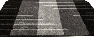 Koupelnový kobereček VIC šedý / černý, pruhy