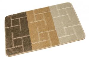Koupelnový kobereček TERAMO béžový / hnědý