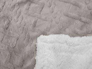 Luxusní světle šedá beránková deka z mikroplyše ORNAMENTS, 150x200 cm Rozměr: 150 x 200 cm