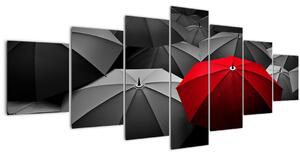 Obraz otevřených deštníků (210x100 cm)