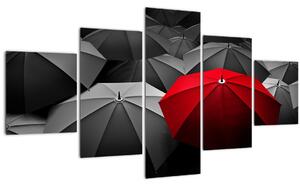 Obraz otevřených deštníků (125x70 cm)